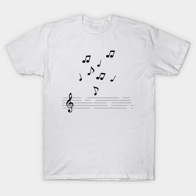 music notes artwork T-Shirt by Bianka